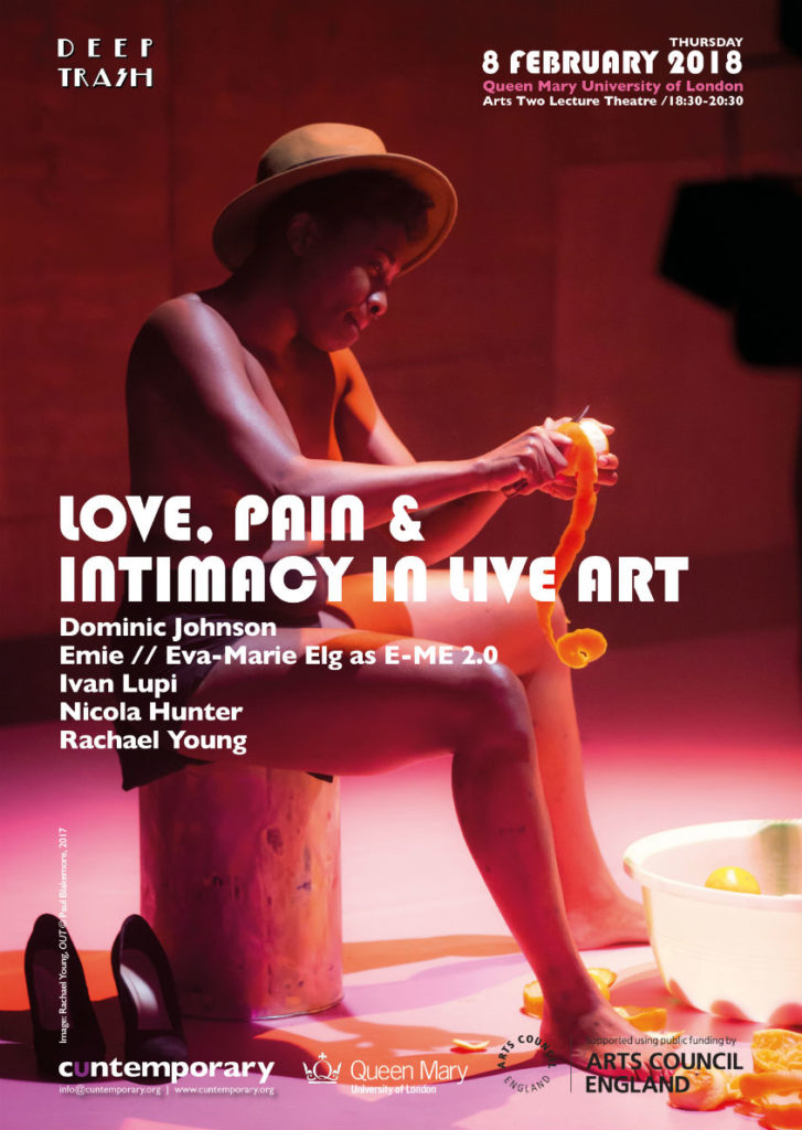 Love, Pain & Intimacy in Live Art - poster